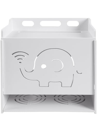 ANMOO Floating Shelves Wall Shelves Wifi Set Rack Storage Box Wall Mounted Shelves for Bedroom Living Room Kitchen(Medium-3 Layers)