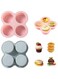 2 Pcs Silicone Air Fryer Egg Pan Reusable Air Fryer Egg Mold, Non-Stick Air Fryer Baking Pan, Silicone Muffin Pans for Baking, Hamburger Bun Pan, Air Fryer Accessories, 4 Cavity egg molds