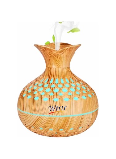 Wtrtr 300ml Essential Oil Diffuser，Mini Humidifier, Flower Shape Humidifier,USB Personal Desktop Humidifier for Car, 2 Mist Modes, 7 colors,(SX-E342-Y) (Yellow)