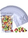 Vodolo Mylar Bags for Freeze Dried Candy,50 Pack Frozen Dry Sour Skittles Bags with Clear Window, Stand Up Pouches