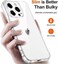 Muzz Clear Case for iPhone 15 Max, Anti-Scratch PC Back, Slim TPU Shockproof Bumper Cover, Clear (iPhone 15 Pro Max)
