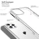 Muzz Clear Case for iPhone 15 Max, Anti-Scratch PC Back, Slim TPU Shockproof Bumper Cover, Clear (iPhone 15 Pro Max)