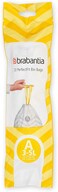 Brabantia PerfectFit Bin Liners Size B (5 Litre) &ndash; 20 Bags, 
White Trash Bags with Tie-Tape Closure