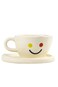 Smiling Face Ceramic Coffee Cup &amp; Saucer Set &acirc;&euro;&ldquo; Premium Handcrafted Design, Perfect for Turkish &amp; Arabic Coffee, Ideal Gift for Home &amp; Office Use (BPA-Free)