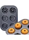TERRIFI Donut Pan For Baking 6-Cup 2 Pack, Nonstick Bagel Mold Durable Carbon Steel Doughnut Pan