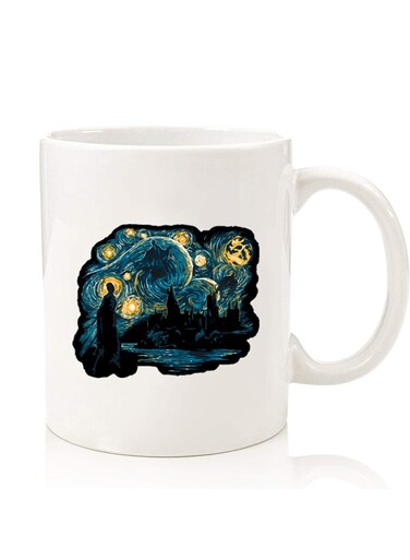 Premium Quality Two Sided Printed Coffee Mug Tea Cup For Home Office, Kids Men Women Starry nights