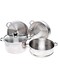 Wilson stainless steel 4-tier steamer with glass lid, silver cs-20