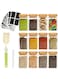 AZON 12 Piece Glass Spice Jars with Airtight Bamboo Lid (8 oz/250 ml) - Stylish &amp; Eco-Friendly Storage Solution - Glass Food Container Set with Marker, 48 Waterproof Labels &amp; 1 Soft Brush