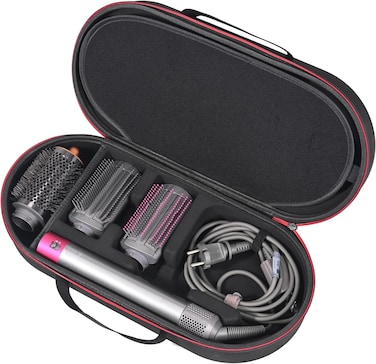 RLSOCO Hard Case for Dyson Airwrap i.d./Airwrap Co-anda2x Multi-Styler and Dryer - Fits 4pcs Long Barrels or Short Barrels - Black (Case Only,Hair Styler is not Included)