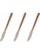 Copper Dessert Knife - 3 Pieces Set, 18 cm, RCDK03, Table Knife, Butter Knife, Cake Cutting Knife Brown/Silver 21cm