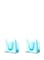 2-Piece Wall Mounted Pan Lid Holder Rack Blue 10x2x9centimeter