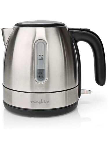 NEDIS kettle   1.0L   stainless steel   360 degree rotatable   Concealed heating element   Strix&reg; Controller   Boil-Dry Protection 0.80 m aluminum