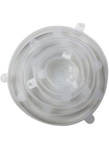 Dubai Gallery 6-Piece Silicone Stretch Lids Clear 10X10X3Cm
