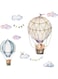 BPA Hot Air Balloon Wall Decals, Peel and Stick Removable Cloud Animal Balloons Wall Stickers Decoration for Kids Nursery Bedroom Living Room
