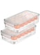 PESCADOR Multipurpose Egg Container - 18 Egg Holder Plastic Transparent Fridge Storage Containers With Lid -Removable Egg Tray Stackable Bpa Free Perfect For Fridge Organizers And Storage - 2 Count