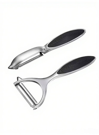 D 2pcs Vegetable Peeler for Kitchen, Fruit, Carrot, Veggie, Potatoes Peeler, Y-Shaped and I-Shaped Stainless-Steel Multi-Function Set Peelers, Non-Slip Handle &amp; Sharp Blade