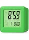 Plumeet Digital Alarm Clock Kids with Snooze and Nightlight - Easy Setting Silicone Clock Display Time, Date - Loud Alarm Clock for Bedroom - Battery Powered (Green)