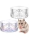 Hamster Mountain Style Drinking Bowls, Hamsters Water Bowls, Glass Hamster Food Bowls, Anti Turning for Dwarf Hamsters Gerbils Mice Rats Chinchilla Small Pets, 35ml, 2 Pcs (Clear, Rainbow)