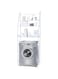 Sulfar Washing Machine Storage Shelf Rack 3 Tiers, Bathroom Shelves Toilet Shelf Space Saving,Easy to Assemble Bathroom Storage Shelf No Drilling White, 25x65x166 cm
