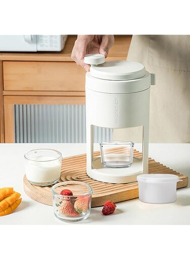 VAODO Ice Shaver, Hand Crank Ice Shaving Machine, Manual Snow Cone Crusher with Freezing Mold, with Glass Container, Household Kitchen Appliances