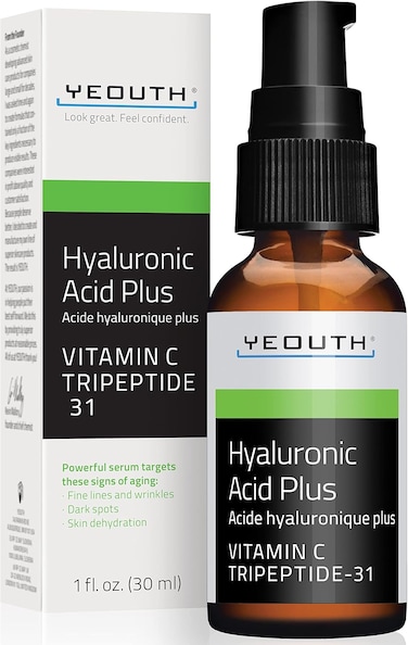 Hyaluronic Acid plus Vitamin C Tripeptide 31 Face Serum Anti-Aging Fine Lines Wrinkle Dark Spot Collagen Loss and Radical Damage Skin 60ml