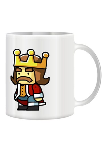 Cartoon King Design Mug White/Red/Yellow