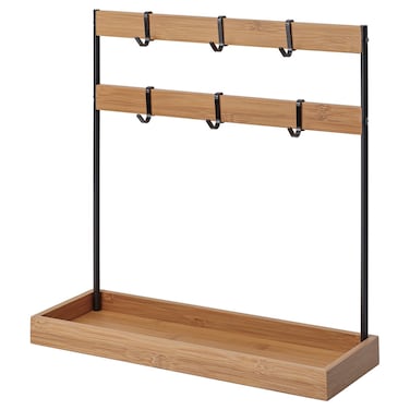 Utensil Rack, Metal/Bamboo, 38x13x37 cm