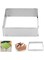 Azonee Cake Mold Adjustable Cake Ring, Stainless Steel Rectangular Square Mousse Mold from 5.9&quot; to 11&quot;, Mousse Cake Cutter Baking Mold Pastry Baking Tool for Birthday Cake, Party Dessert, Snack