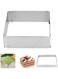Azonee Cake Mold Adjustable Cake Ring, Stainless Steel Rectangular Square Mousse Mold from 5.9" to 11", Mousse Cake Cutter Baking Mold Pastry Baking Tool for Birthday Cake, Party Dessert, Snack