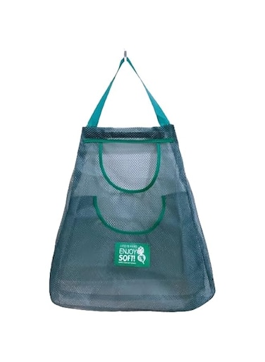1pc Wall-Mounted Mesh Kitchen Storage Bag For Fruits, Vegetables, Ginger &amp; Garlic - Food Safe Organizer Vegetable Storage Container Vegetable Storage Rack