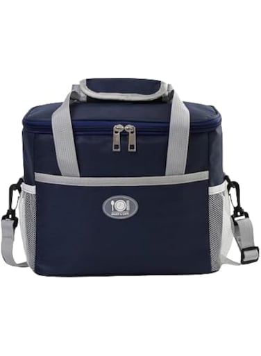 TAPIT Insulated Lunch Bag for Kids Adults Reusable Leakproof Lunch box Cooler Tote Bag Large Lunch Bag with Adjustable Shoulder Strap Kids Adult Lunch Box for Office Work Picnic Outdoor (A02-Navy)