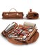 Bartender Bag Bartender Kit Bag Portable Waxed Canvas Bag Can Use For Professional 17-Piece Bar Tool Set Including Shoulder Strap For Easy Carry Bar Tools Not Include - Brown