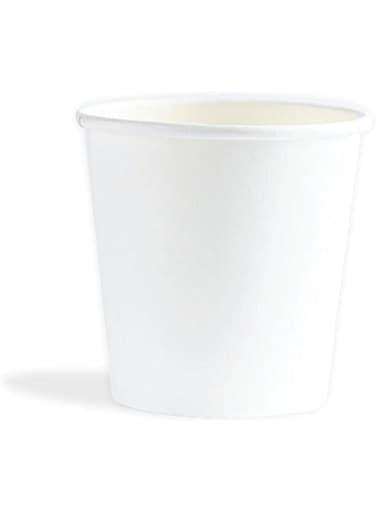 Bony Packaging Heavy Duty Single Wall Paper Cups 50-Pack, 4 oz Capacity, White