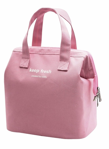 Lunch Bag Bento Bag, Thickened Thermal Insulation Refrigerated Tote Box Carrying for Students Ladies Men Picnic Work Outdoor (Pink)