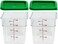 Cambro Polycarbonate Square Food Storage Containers 4 Quart With Lid - Pack of 2