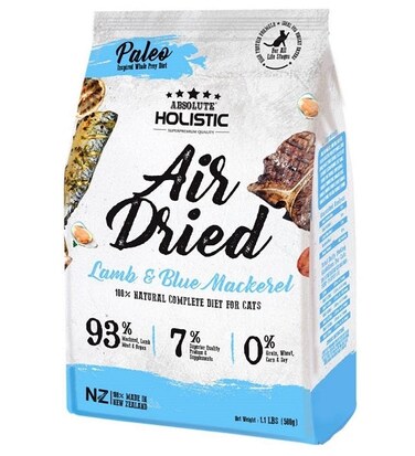 Absolute Holistic Air Dried Blue Mackerel &amp; Lamb Dry Cat Food
