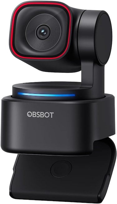 OBSBOT Tiny 3 Lite AI-Powered Spatial Audio 4K Webcam - Compact AI Tracking PTZ Camera with 1/2" Sensor, Tri-Mic, Voice Control, 120FPS, HDR, Webcam for PC, Mac, Laptop, Streaming, Meeting, Switch 2