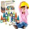 52 Pcs Magnetic Tiles Set for Kids - STEM Learning Toy with Colorful magnatic tiles Blocks and Stickers   Creative Educational Building Blocks for Boys &amp; Girls