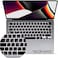 EU/UK Version Arabic/English Silicone Keyboard Cover Compatible with MacBook New Air 13.6" &amp; 15.3" M3/M2 &amp; MacBook New Pro 14.2" &amp; 16.2" M4/M3/M2/M1 Release 2024/2023/2022/2021" Black