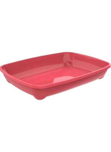 Moderna Arist-O-Tray-Cat Litter Tray 36.7 x 27.1 x 6.2 cm-Spicy Coral