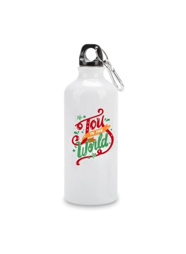 Christmas 700ml Aluminum Insulated Water Bottle &acirc;&euro;&ldquo; Festive Reindeer Design with Novelty Holiday Quote