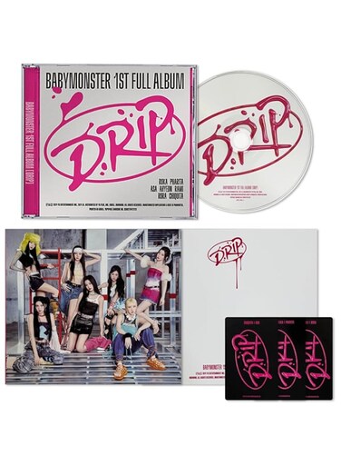 BABYMONSTER - 1st Full Album [DRIP] (Jewel Case Ver.) Sleeve + Jewel Case + Postcard + CD + Photobook + Photocards + 4 Extra Photocards