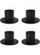 GNAFOTU 4PCS Black Taper Candle Holders,Candle Holders for Pillar Candles,Matte Iron Candlestick Holders Centerpieces for Wedding Anniversary,Home Decoration,Party, Housewarming Gifts (Black)