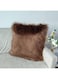 Luxury Soft Faux Fur Throw Pillow Covers, Cushion Cover Pillowcase Decorative Throw Pillows Covers, No Pillow Insert, 18" x 18" Inch. (Coffee)