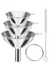 Stainless Steel Funnel, Large Medium Small Funnel Set of 3, Food Grade Mini Funnels for Kitchen Use Filling Bottles Flask Cooking, 1 Brushes