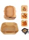 SparkSkies Air Fryer Disposable Paper Liner, 100 Pieces Food Grade Square Air Fryer Parchment Paper, 20cm Large Waterproof Non-Stick Parchment Paper for Air Fryer, Oven, Baking