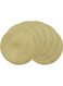 Farmhouse Style Dots Design Placemat for Kitchen Decor Washable Durable Heat Resistant Table Mats 15" Diameter, 6 Piece