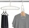 2Pcs Coat Hangers, Space-Saving Design for Up to 11 Clothes Easily Distinguish Kids Clothes Shirts Underwear, White