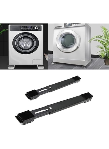 Azonee Furniture Appliance Rollers, Extensible Washing Machine Base Mobile Wheels, Mover Tools with 24 Roller &amp; Brake Equipment for Washing Dryer Machine Refrigerator for Mobile Wheels Base Stand