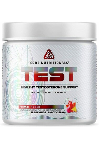 TEST Multi-Pathway Testosterone Support Powder, Supports Healthy Testosterone, Hormonal Balance &amp; Male Vitality - Primal Punch (28-Serving)